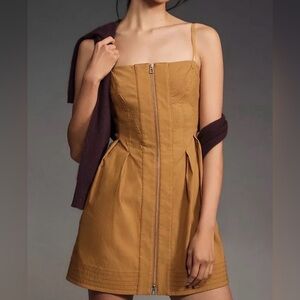 Maeve Strapless Mustard Dress XS